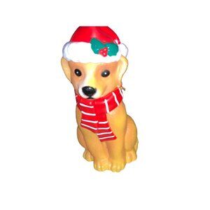 Holiday Time Illuminated 11 Inch Blow Mold Tabletop Puppy Dog